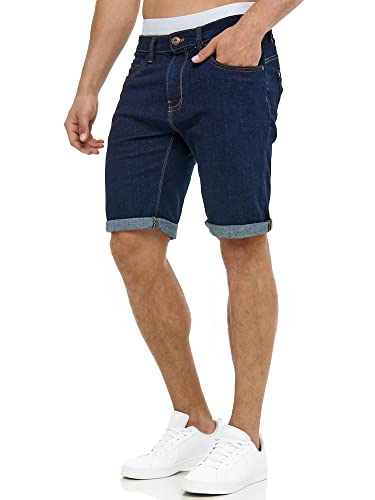 Indicode Herren Caden Jeans Shorts mit 5 Taschen | Herrenshorts Used Look für Männer Rinse Wash XL von Indicode