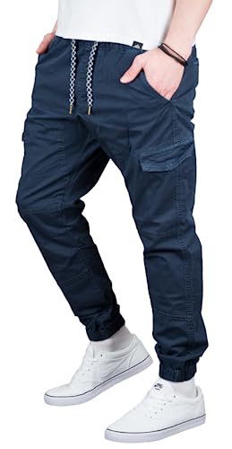 Indicode Herren Cargohose Jones Cargo Hose Freizeithose Chino Outdoorhose Stoffhose (Navy, XXL) von Indicode