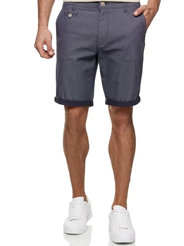 Indicode Herren Cuba Chino Shorts mit 5 Taschen | Bermuda Herren Chino Shorts f. Männer Dk Indigo XL von Indicode