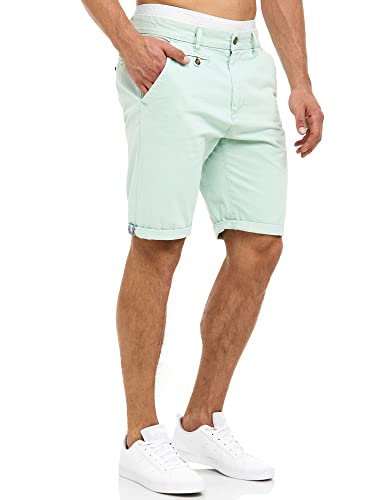 Indicode Herren Cuba Chino Shorts mit 5 Taschen | Bermuda Herren Chino Shorts f. Männer Surf Spray 3XL von Indicode