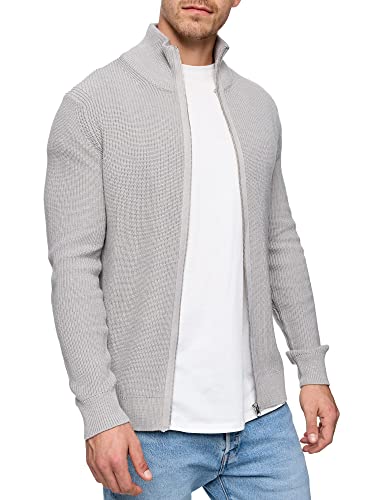 Indicode Herren Dodson Strickjacke mit Stehkragen aus Baumwolle | Cardigan für Männer Lt Grey Mix XXL Indicode Herren Dodson Strickjacke mit Stehkragen aus Baumwolle | Cardigan für Männer Lt Grey Mix XXL von Indicode
