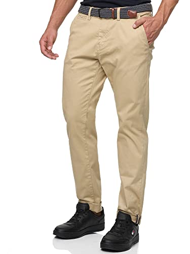 Indicode Herren Eary Chinohose Stretchhose | Chino Herrenhose Super Stretch Stoffhose Cornstalk 34/32 von Indicode