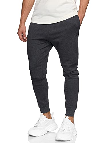 Indicode Herren Eberline Jogginghose aus 60% Baumwolle | Trainingshose Jogger für Männer Charcoal Mix M von Indicode