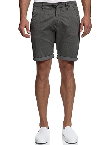 Indicode Herren Estrada Chino Shorts mit Gürtel | Chino Stretch Herrenshorts f. Männer Pewter 3XL von Indicode