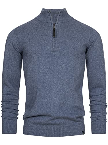 Indicode Herren Gore Pullover aus 80% Baumwolle mit Stehkragen | Strickpullover für Männer China Blue Mix XL von Indicode