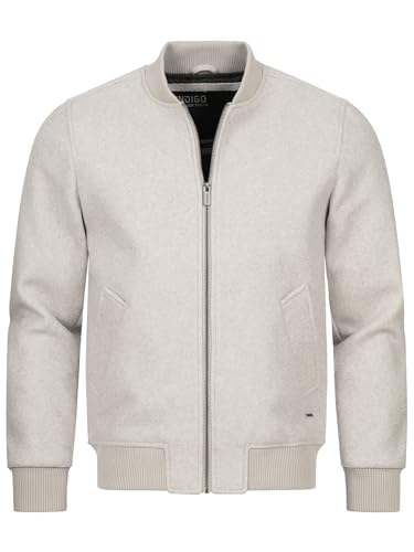 Indicode Herren INAltonius Übergangsjacke mit Reißverschluss | Herrenjacke Jacke für Männer Irish Cream XXL von Indicode