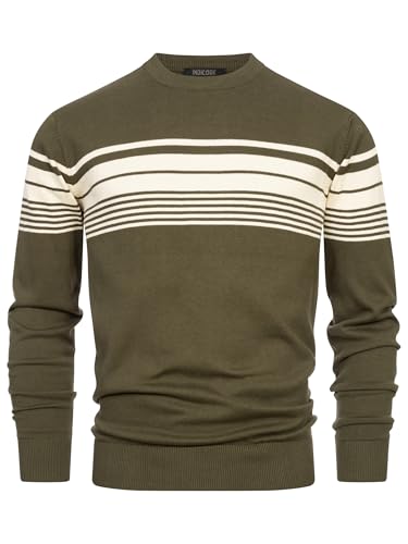 Indicode Herren INLeague Pullover Mehrfarbig mit Rundhals-Ausschnitt | Herrenpullover Strickpullover für Männer Army L Indicode Herren INLeague Pullover Mehrfarbig mit Rundhals-Ausschnitt | Herrenpullover Strickpullover für Männer Army L von Indicode