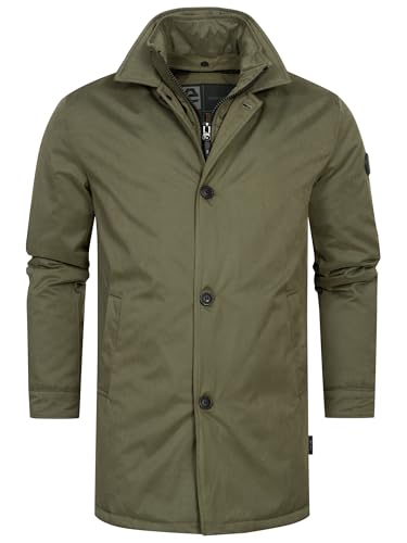 Indicode Herren INOklaho Kurzmantel mit Stehkragen und verdecktem Reißverschluss | Mantel Parka Männer Army, XL Indicode Herren INOklaho Kurzmantel mit Stehkragen und verdecktem Reißverschluss | Mantel Parka Männer Army, XL von Indicode