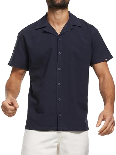 Indicode Herren INRycroft Kurzarm-Hemd aus 100% Baumwolle | Herrenhemd Männerhemd Navy L von Indicode