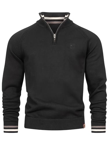 Indicode Herren INSwift Strickpullover mit Stehkragen und Reißverschluss | Herrenpullover Pulli für Männer Black, L Indicode Herren INSwift Strickpullover mit Stehkragen und Reißverschluss | Herrenpullover Pulli für Männer Black, L von Indicode