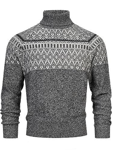 Indicode Herren INThomus Pullover mit Rollkragen aus Baumwolle | Strickpullover Raven XXL von Indicode