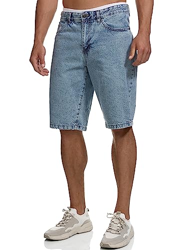 Indicode Herren INTian Jeans Shorts mit 4 Taschen | Herrenshorts Used Look für Männer Frozen Bleach XXL von Indicode