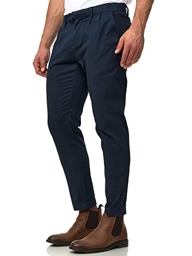 Indicode Herren Ignazo Stretch Chinohose aus Baumwolle | Herrenhose Chino Stoffhose Navy 33/32 von Indicode