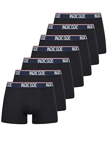 Indicode Herren Johnny 7er Pack Boxershorts | Unterwäsche Boxer Shorts Unterhosen Black L von Indicode