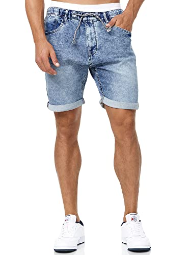 Indicode Herren Kadin Sweatshorts aus 82% Baumwolle | Denim Short Freizeithose für Männer Denim Blue 3XL von Indicode