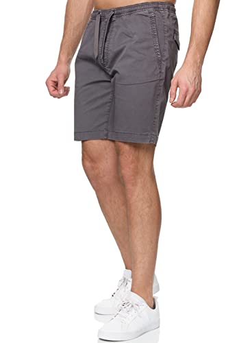 Indicode Herren Kelowna Chino Shorts mit 4 Taschen | Bermuda Herren Chino Shorts DK Grau L von Indicode