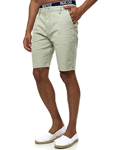 Indicode Herren Luis Chino Shorts mit 5 Taschen | Bermuda Herren Chino Shorts f. Männer Sea Foam M von Indicode