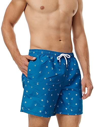 Indicode Herren Maya Badehose mit 3 Taschen und Tunnelzug | Badeshorts für Männer Sapphire XL von Indicode