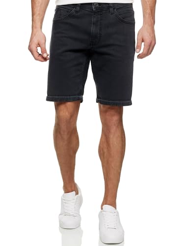 Indicode Herren Page Jeans Shorts mit 5 Taschen | Herrenshorts Used Look für Männer Black 3XL von Indicode