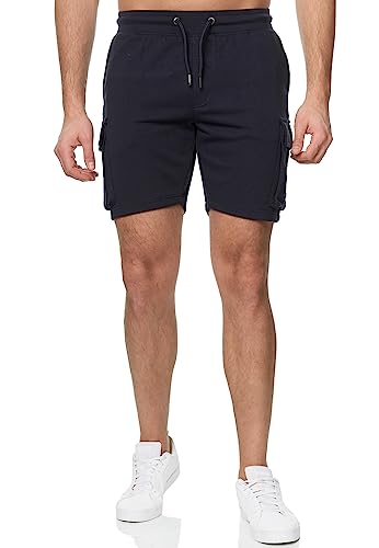 Indicode Herren Ronny Stoff Shorts mit 5 Taschen | Bermuda Herren Stoff Shorts Navy 3XL von Indicode