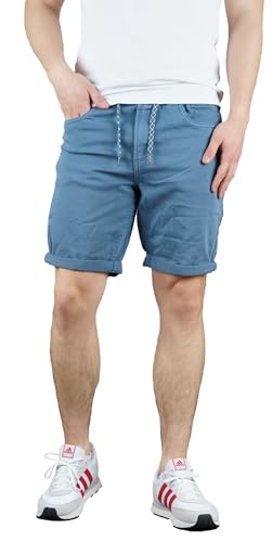 Indicode Herren Shorts Kalani Stretchshorts Kurze Hose Baumwollshorts Stretch Shorts, Copen Blue, Gr.XL von Indicode