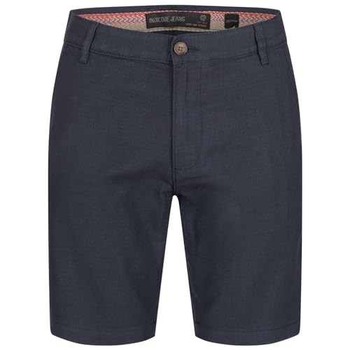 Indicode Herren Shorts Kurze Sommer Hose Baumwollshorts B799 [B799-Indoro-Navy-Gr.L] von Indicode