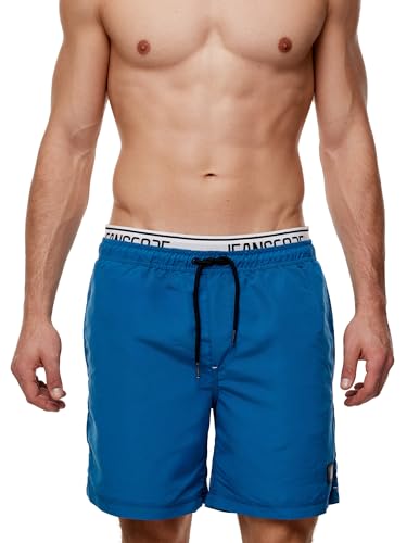 Indicode Herren Solomon Badehose mit 3 Taschen und Tunnelzug | Badeshorts für Männer Sapphire S von Indicode