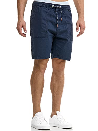 Indicode Herren Stoufville Chino Shorts mit 4 Taschen | Bermuda Herren Chino Shorts Navy L von Indicode