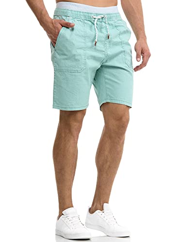 Indicode Herren Stoufville Chino Shorts mit 4 Taschen | Bermuda Herren Chino Shorts Blue Surf XL von Indicode