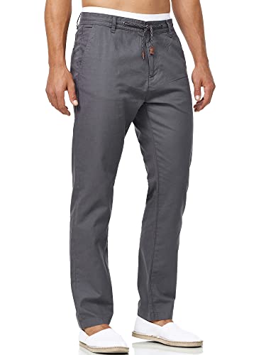 Indicode Herren Veneto Stoffhose aus Leinen & Baumwolle | Leinenhose Freizeithose Männer Iron 3XL von Indicode