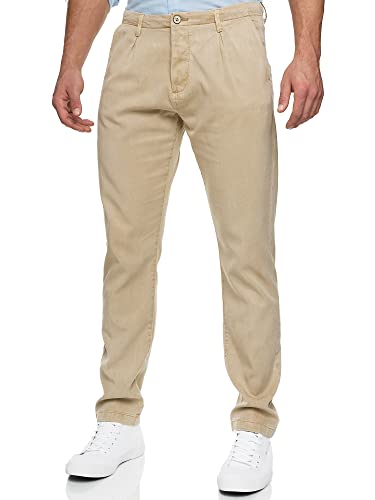 Indicode Herren Ville Chinohose aus 80% Lyocell | Herrenhose Chino Stoffhose Irish Cream M von Indicode