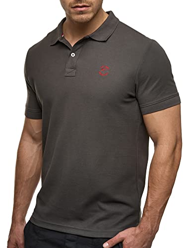 Indicode Herren Wadim Poloshirt aus Baumwolle | Herrenpoloshirt Polokragen Baumwollshirt Raven L von Indicode