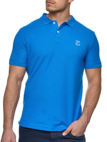 Indicode Herren Wadim Poloshirt aus Baumwolle | Herrenpoloshirt Polokragen Baumwollshirt Skydiver M von Indicode