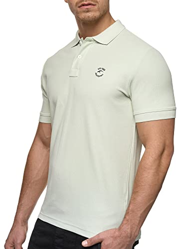 Indicode Herren Wadim Poloshirt aus Baumwolle | Herrenpoloshirt Polokragen Baumwollshirt Sea Foam S von Indicode