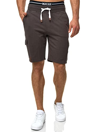 Indicode Herren White Rock Cargo Sweatshorts m. 5 Taschen | Kurze Hose Cargo Shorts Raven M von Indicode