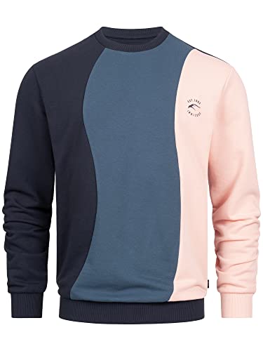Indicode Herren Willow Sweatshirt 3-farbig mit Rundhalsausschnitt | Sweater für Männer Navy L von Indicode