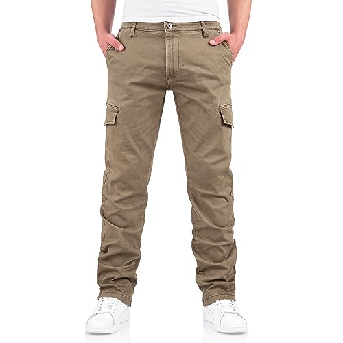 Indicode Herrenhose “Mapp“ aus 98% Baumwolle & 2% Elasthan – Cargohose Herren Hoher 2 modischen Farben erhältlich (32/32, Carpers) von Indicode