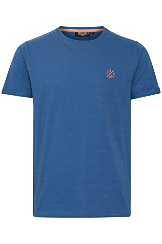 Indicode IDGabrix Herren T-Shirt Kurzarm Shirt Strukturierter Stoff mit Brust-Stickerei Regular Fit Hochwertige Baumwoll-Qualität, Größe:3XL, Farbe:Dark Blue (855) von Indicode