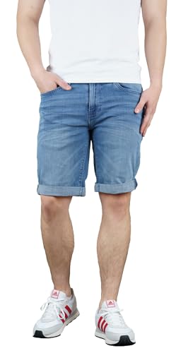 Indicode Joey Herren Shorts Jeansshorts Stretch Kurze Hose Jeans Short Denim (S, Space Blue) von Indicode