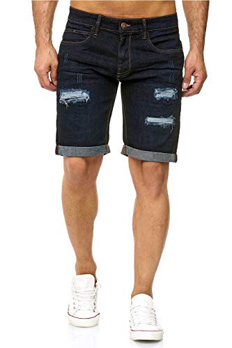 Indicode Kaden Holes Denim Shorts, Farbe: Rinse Wash, Größe: S von Indicode