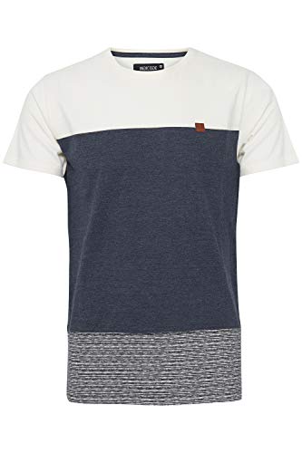 Indicode Remmond Herren T-Shirt Kurzarm Shirt mit Colour Block Muster und Rundhalsausschnitt, Größe:XXL, Farbe:Navy (400) von Indicode