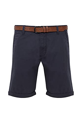 Indicode Tenefa Herren Chino Shorts Bermuda Kurze Hose mit Gürtel, Größe:S, Farbe:Navy (400) von Indicode