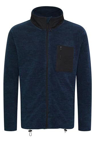 Indicode Wilton Herren Fleecejacke Sweatjacke Jacke mit Stehkragen, Größe:XL, Farbe:Navy Mix (420) von Indicode