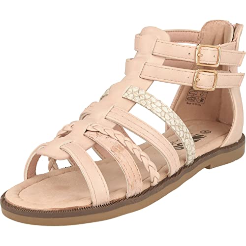 Indigo Kinder Mädchen Sommer Freizeit Sandale mit Reißverschluss 482-386 Rosegold (eu_footwear_size_system, adult, women, numeric, medium, numeric_39) von Indigo