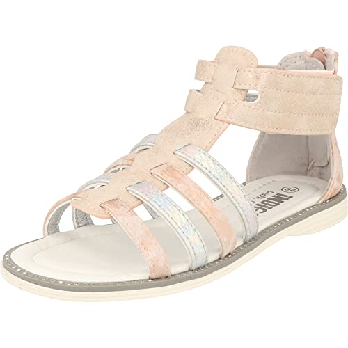 Indigo Mädchen Kinder Schuhe 482-375 Römersandalen Sommer Freizeit Sandalette (Roségold, numeric_35) von Indigo