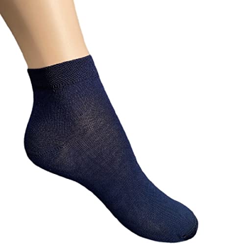 Infinity 12 Paar Sneakersocken aus reiner Baumwolle, elastisch, für Herren, blau, 43-46 von Infinity