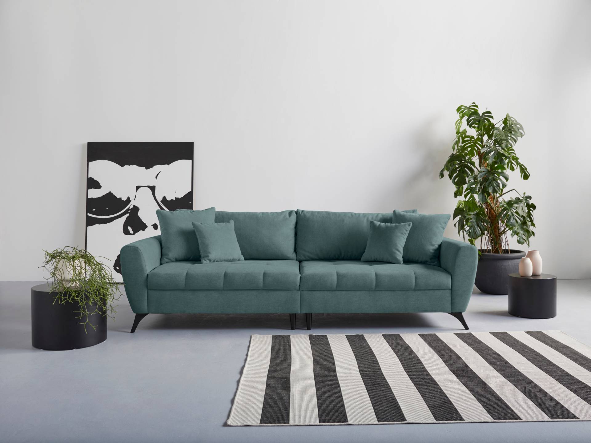 INOSIGN Big-Sofa "Lörby", auch mit Aqua clean-Bezug, feine Steppung im Sitzbereich, lose Kissen von Inosign