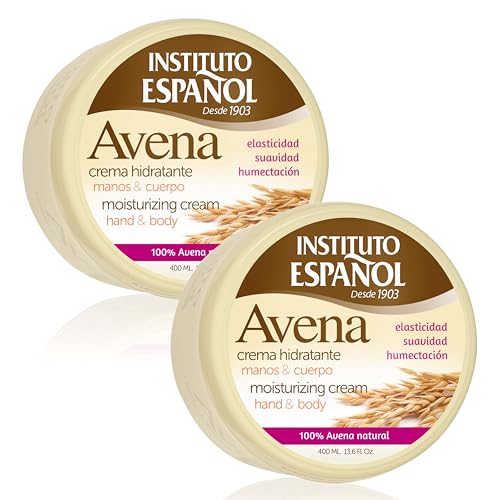 Instituto Español Avena Körpercreme für Damen, Herren, Behandlung und Elastizität für trockene, rissige Haut, Ideal für die ganze Familie, Set 800ml Instituto Español Avena Körpercreme für Damen, Herren, Behandlung und Elastizität für trockene, rissige Haut, Ideal für die ganze Familie, Set 800ml von Instituto Español