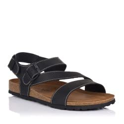 Inter Bios Flache Sandalen 9557 für Herren, Schwarz, Schwarz , 43 EU von Inter Bios