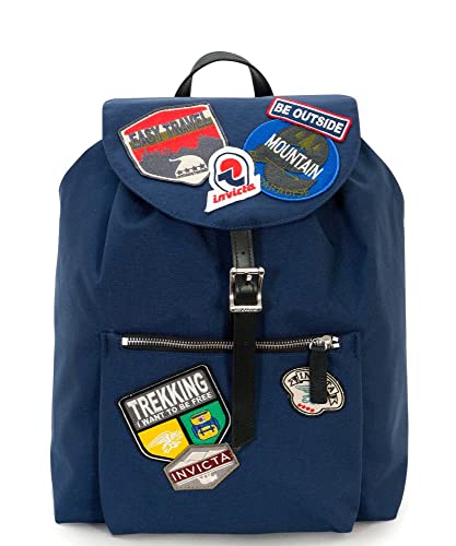 INVICTA ALPINO PATCH HERITAGE Rucksack, Backpack, Daypack, Tasche, Italienisches Design mit Lederdetails;Leicht und Kompakt für Reise und Ausflüge, Damen, Herren & Teenager, beige von Invicta